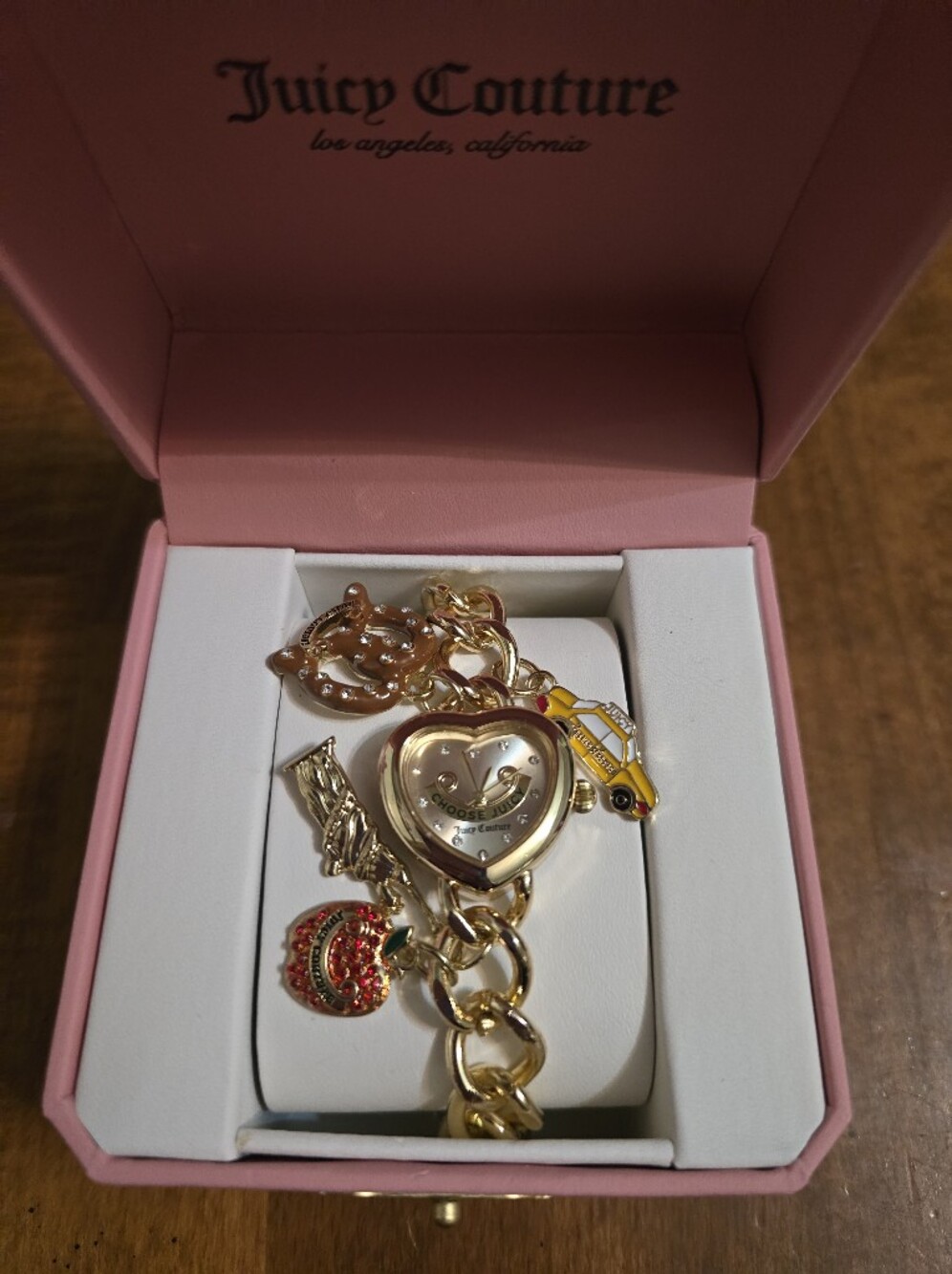 Juicy Couture Gold Heart Charm Bracelet